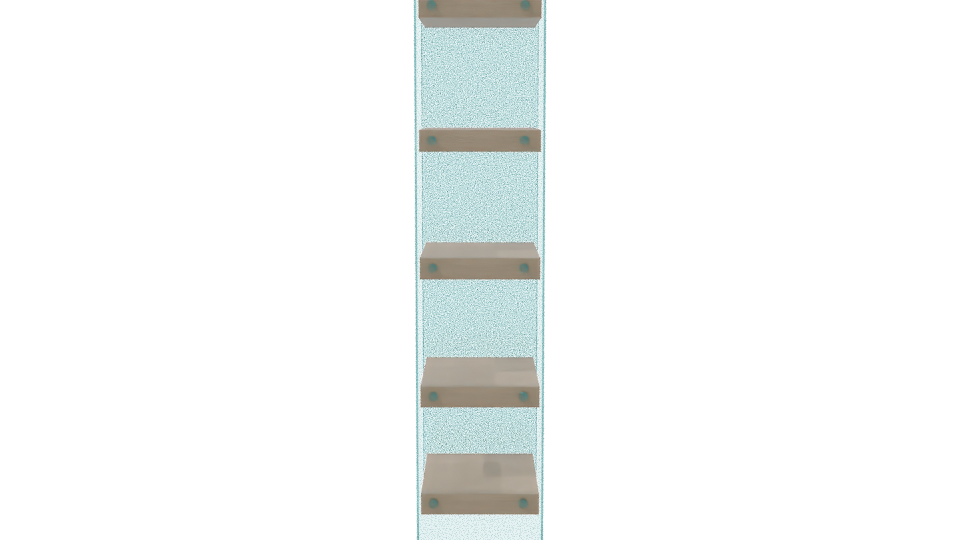 Minimalist Wooden Shelf Unit - Professional 3D Model Render 2