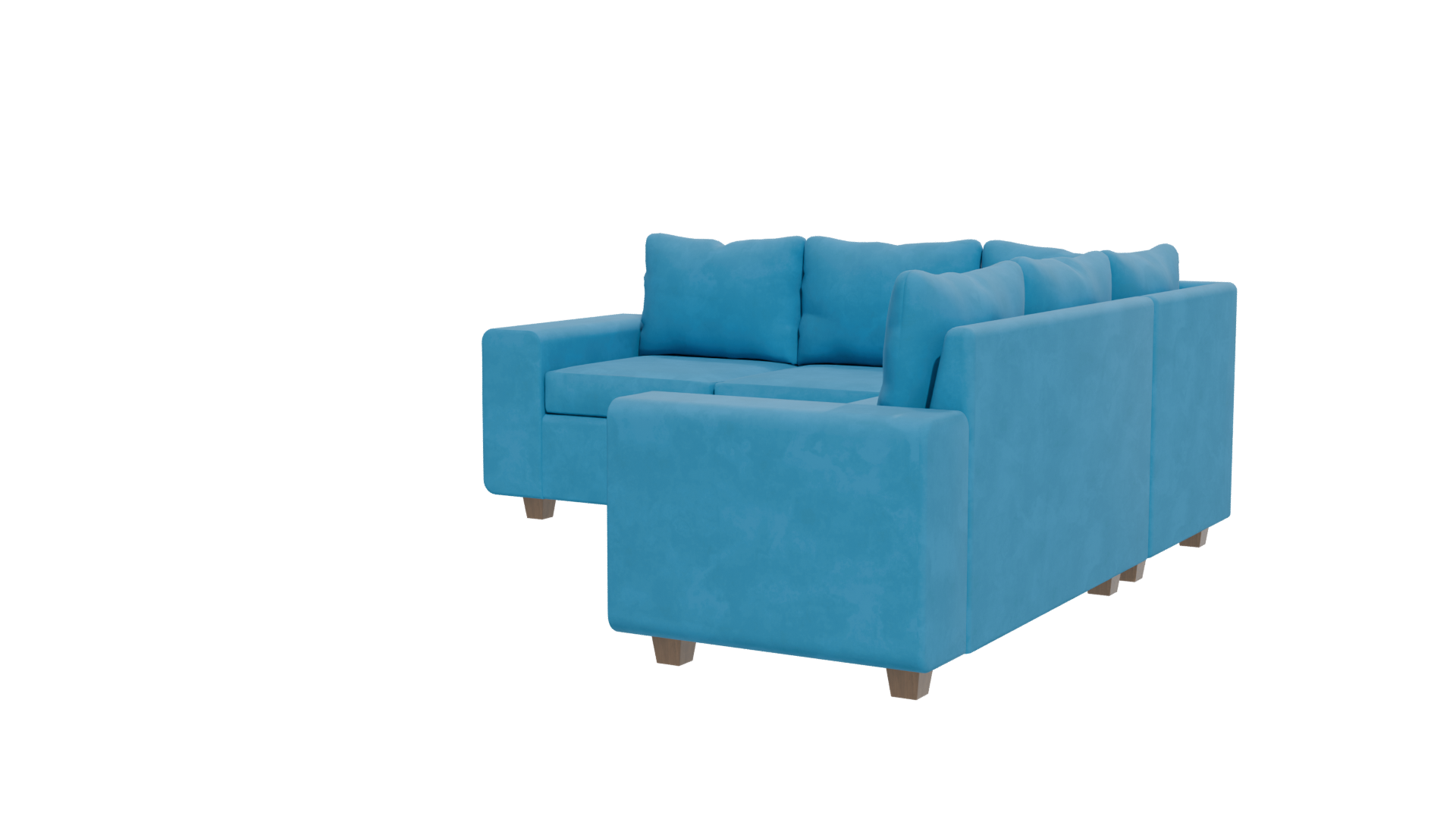 Contemporary L-Shaped Sofa 3D - Professional 3D Model Render 12