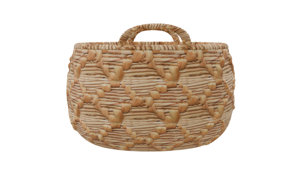 Stylized Woven Basket Model - Professional 3D Model Render 8