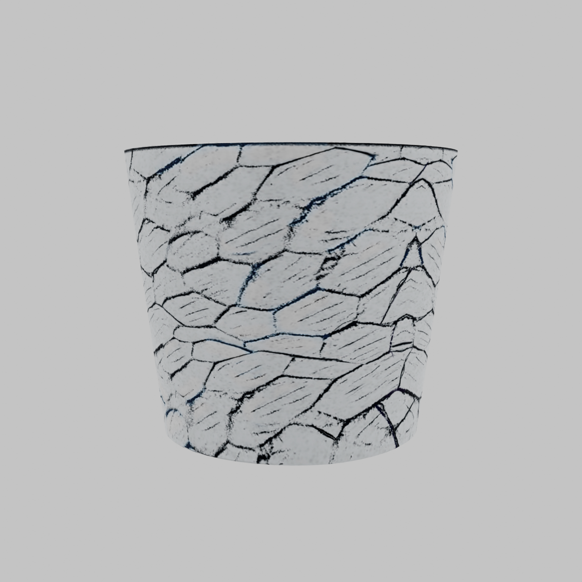 Macetero de cerámica 21x18 cm gris