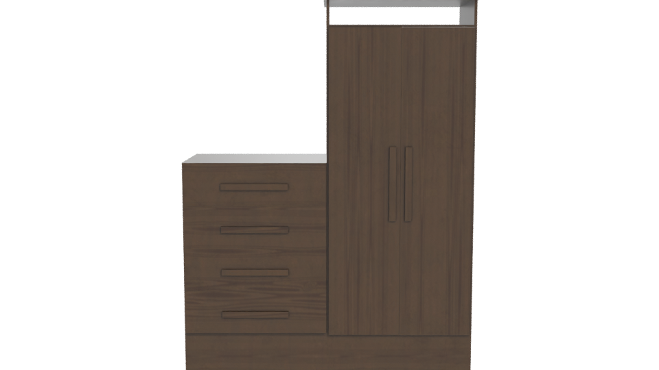 Elegant Wooden Storage Cabinet 3D Model - Professional 3D Model Render 11
