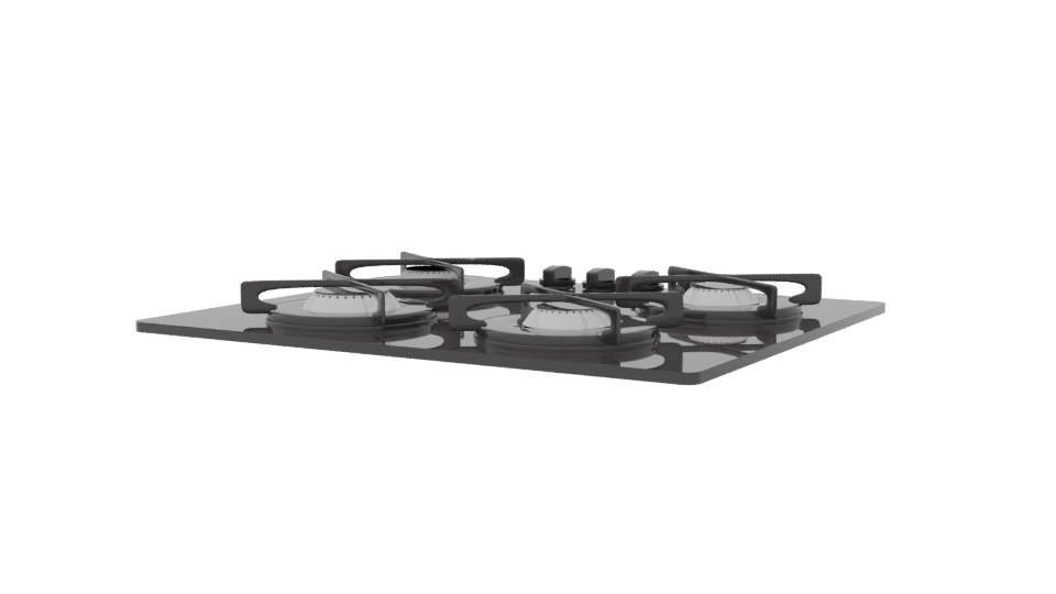 Stylish Gas Stove 3D Model - Professional 3D Model Render 6
