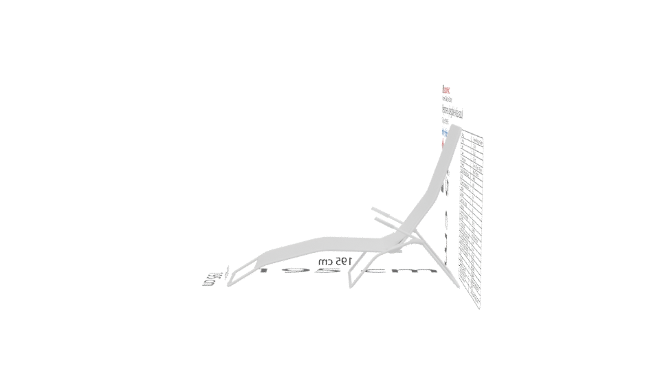 Adjustable Outdoor Recliner Model - Professional 3D Model Render 2