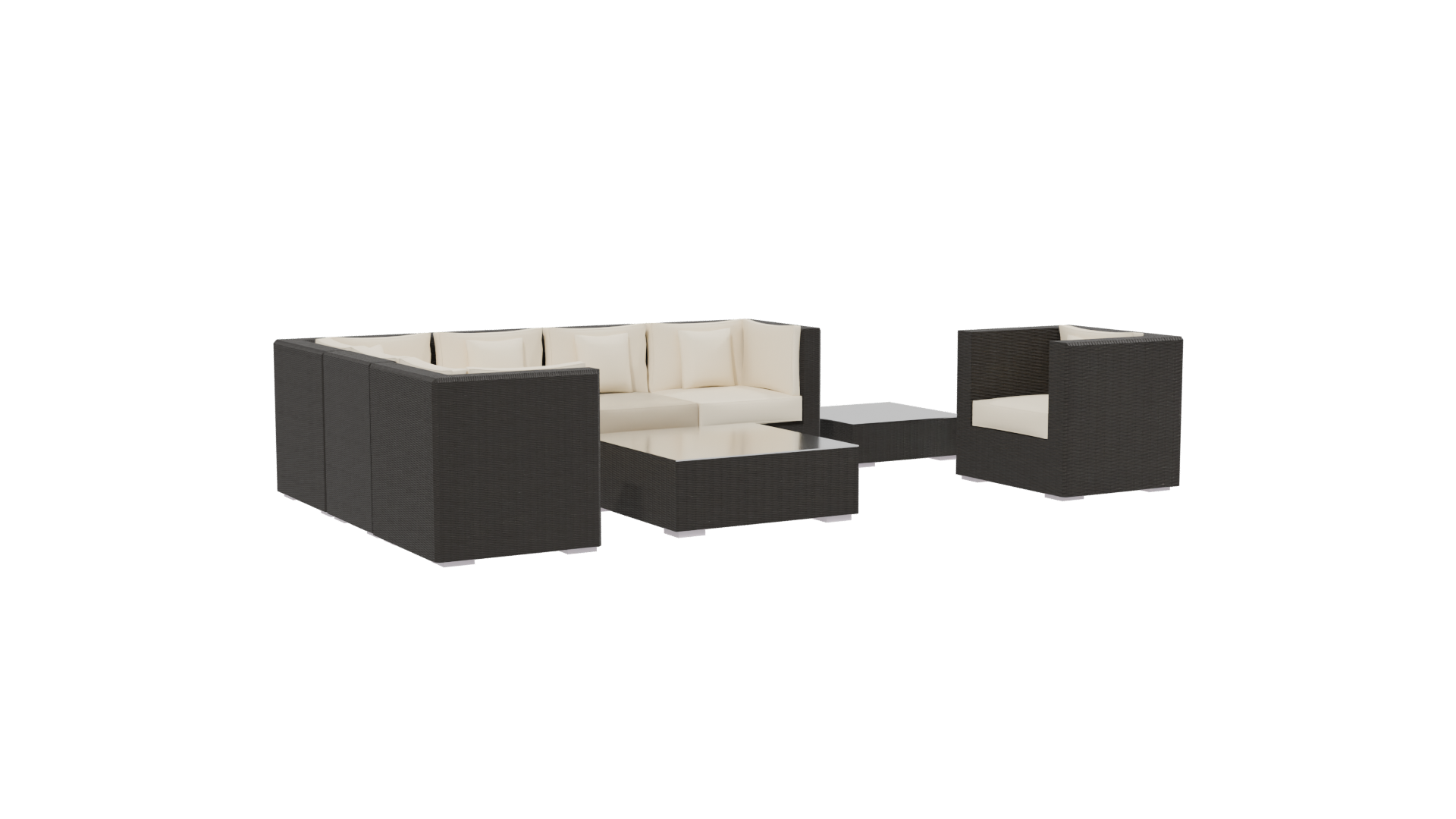 Modern Outdoor Sofa Set 3D - Professional 3D Model Render 13