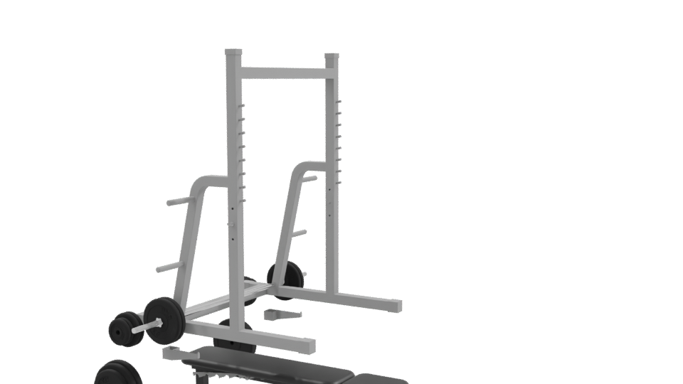 Adjustable Weight Bench 3D Model - Professional 3D Model Render 9