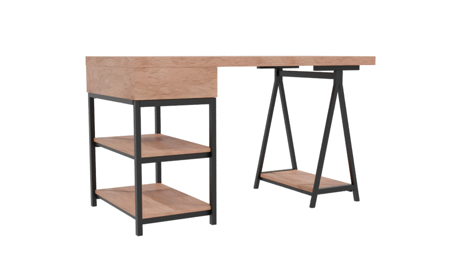 Sleek Modern Writing Desk 3D - Professional 3D Model Render 4