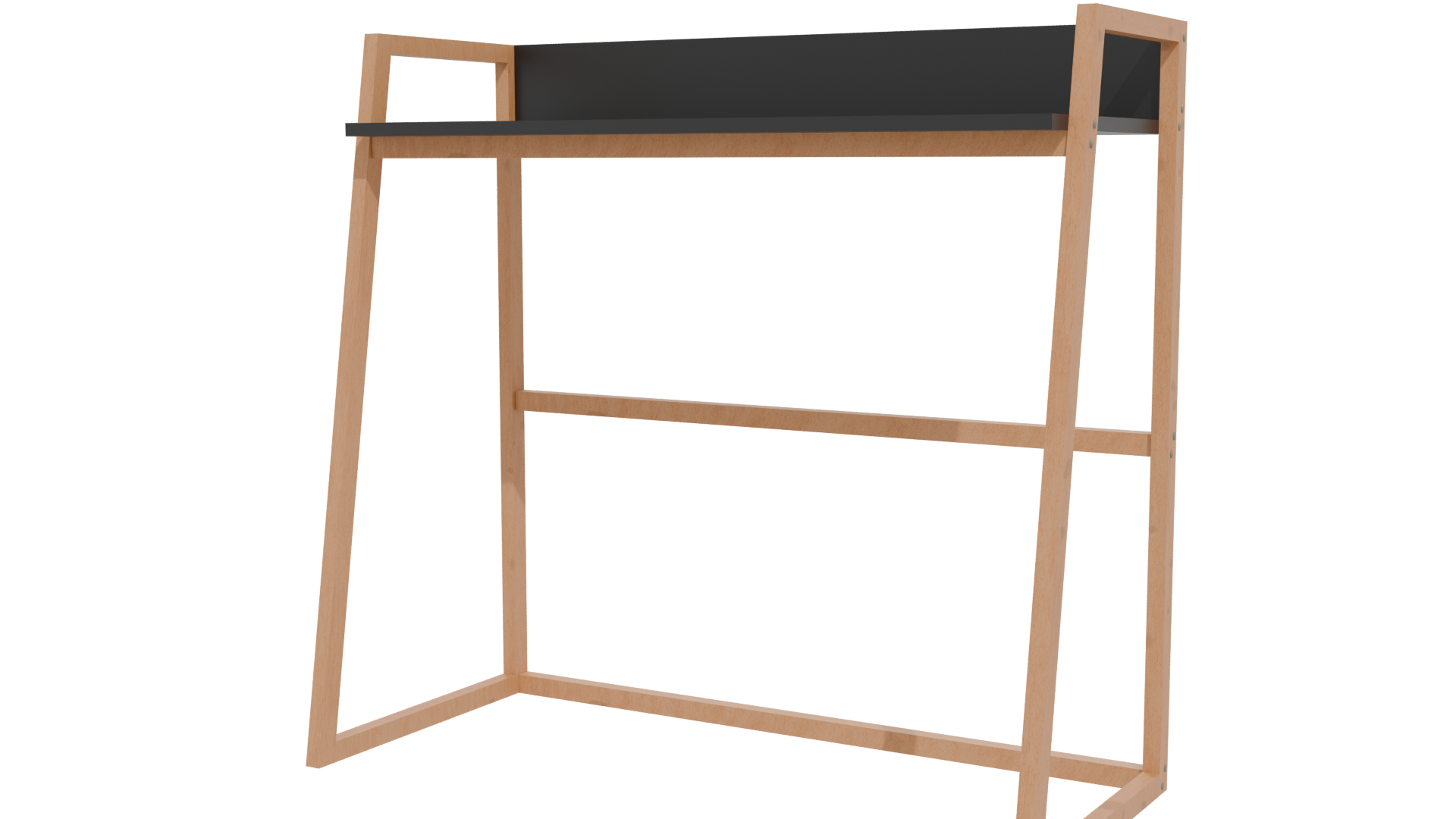 Minimalist Wooden Desk Model - Professional 3D Model Render 12