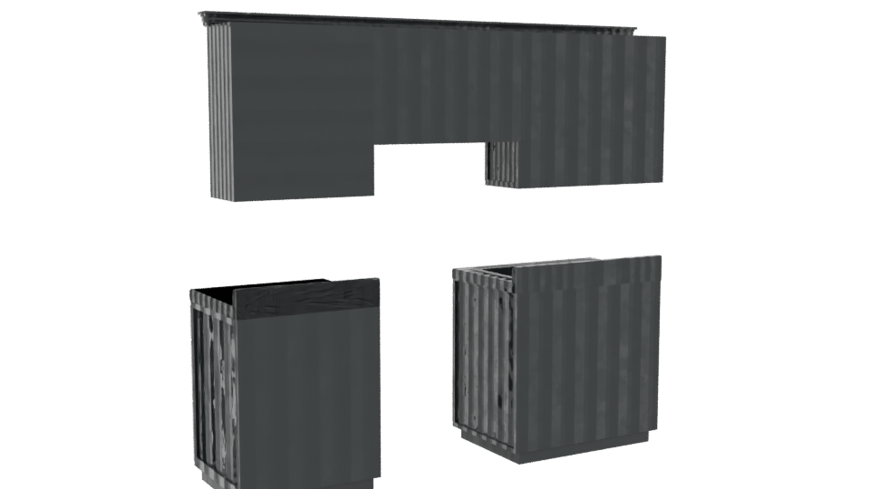 Stylish Kitchen Cabinet Set 3D - Professional 3D Model Render 4