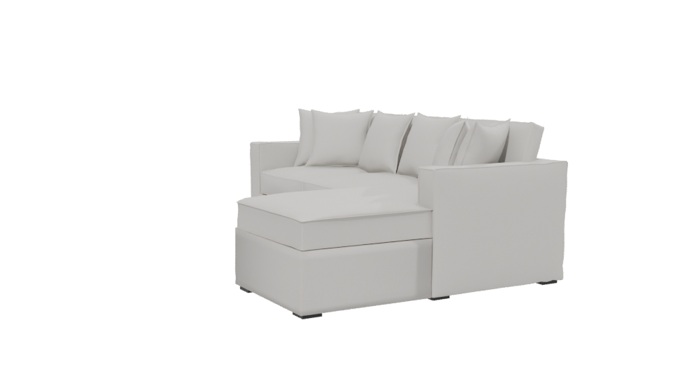 Elegant Modern Sectional Sofa 3D Model - Professional 3D Model Render 13