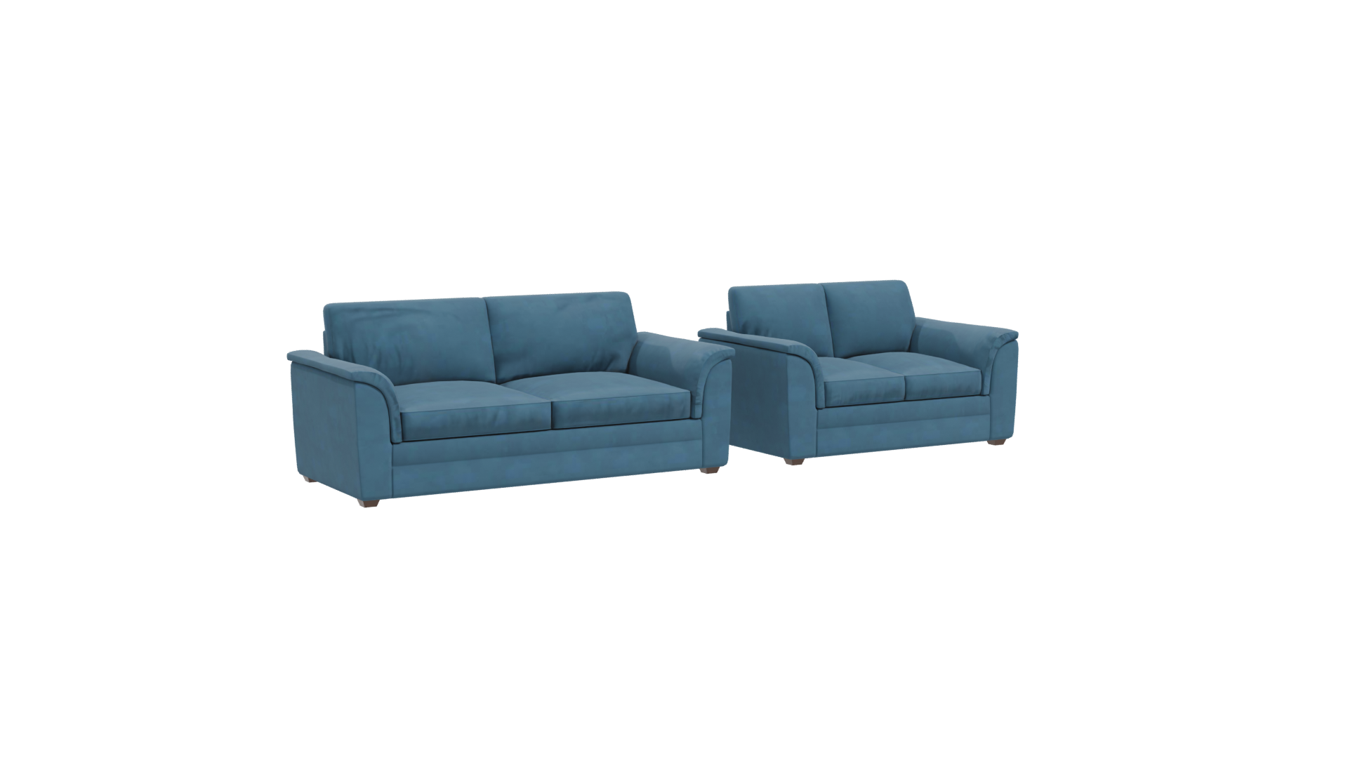 Stylish Blue Sofa Set 3D Model - Professional 3D Model Render 25