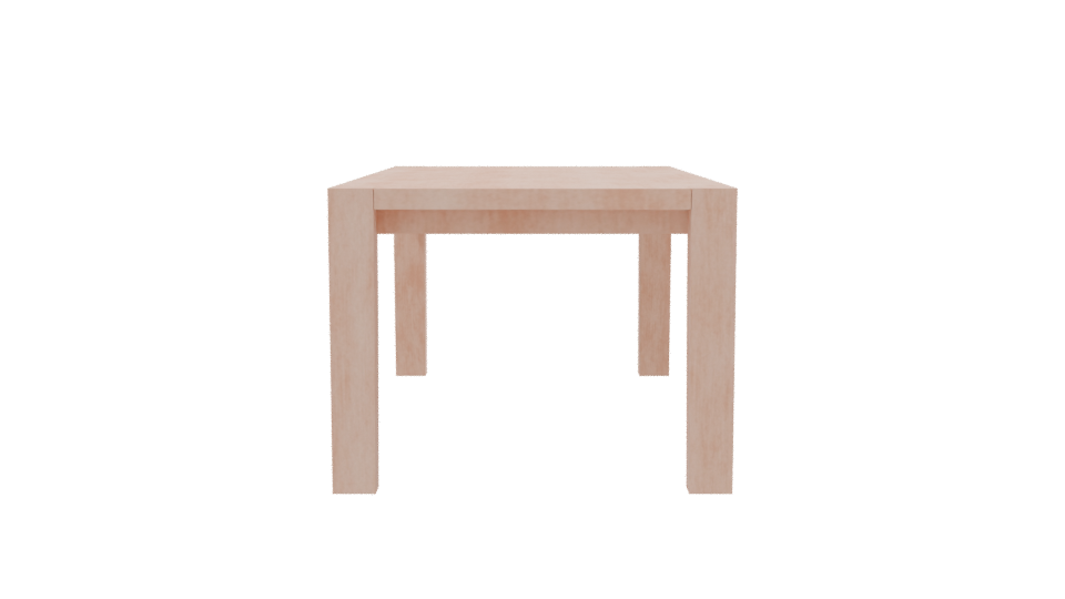 Elegant Wooden Dining Table 3D - Professional 3D Model Render 8