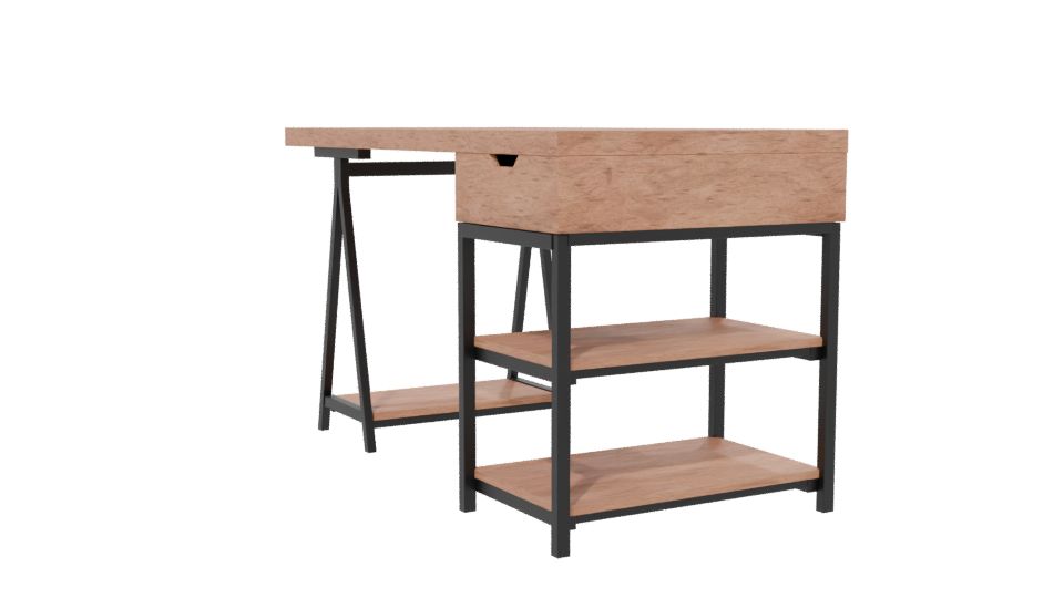 Sleek Modern Writing Desk 3D - Professional 3D Model Render 13