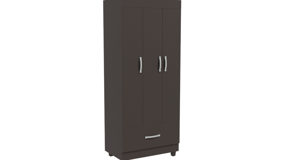 Modern Wooden Storage Cabinet 3D - Professional 3D Model Render 10