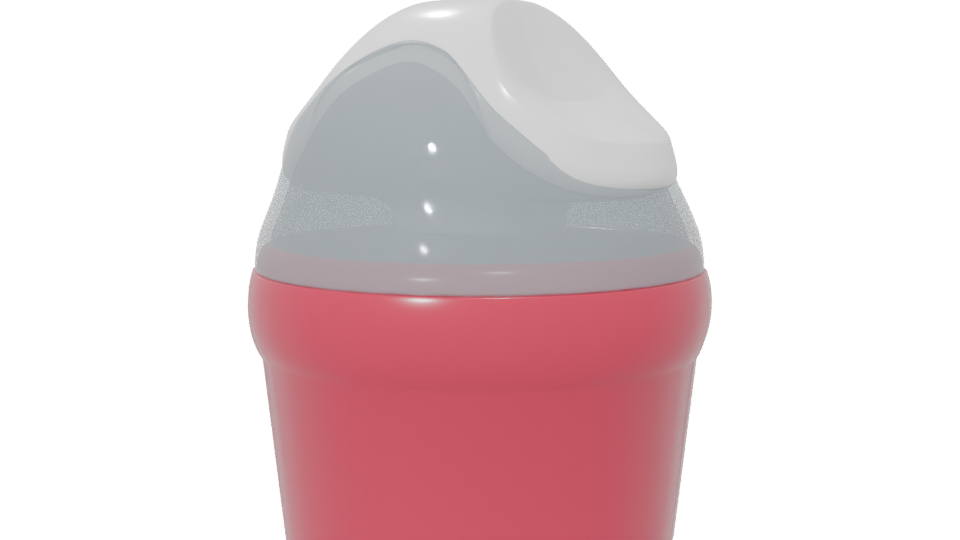 Stylish Plastic Drink Container 3D - Professional 3D Model Render 6