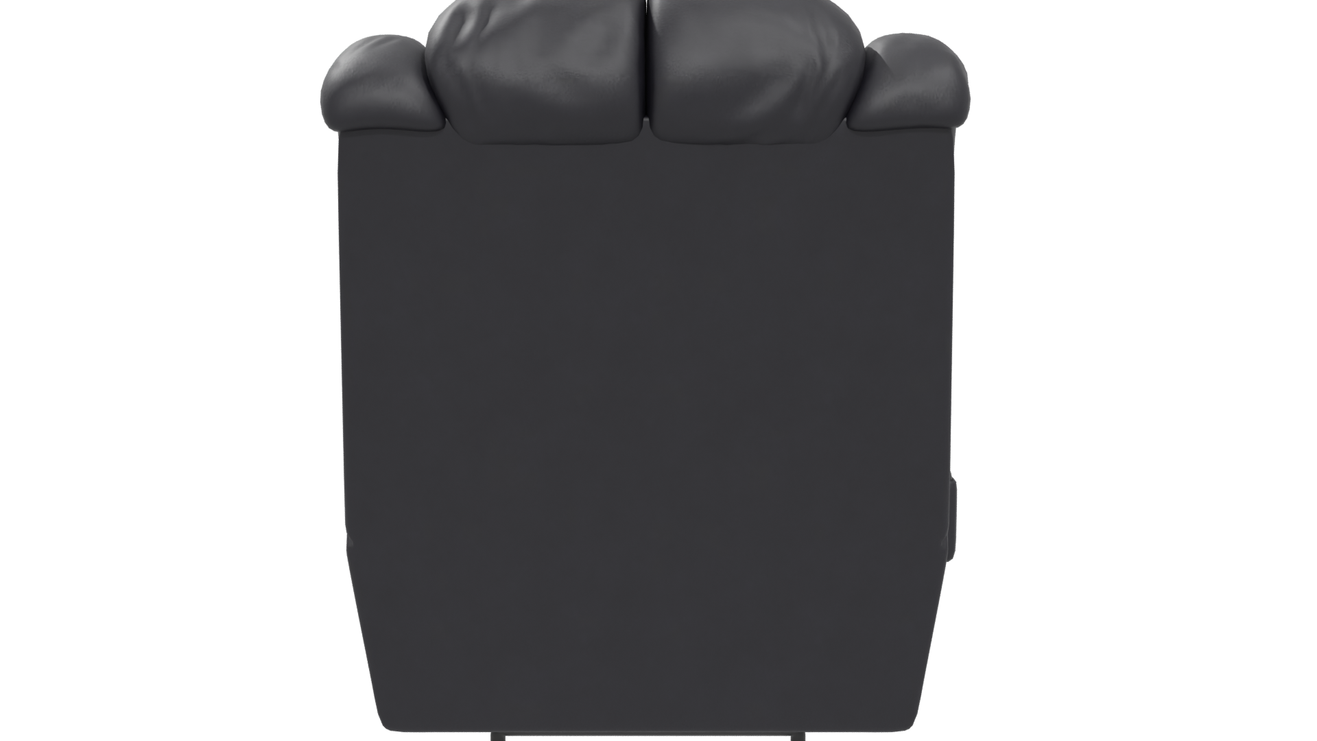 Realistic Black Leather Recliner Armchair 3D Model - Professional 3D Model Render 5