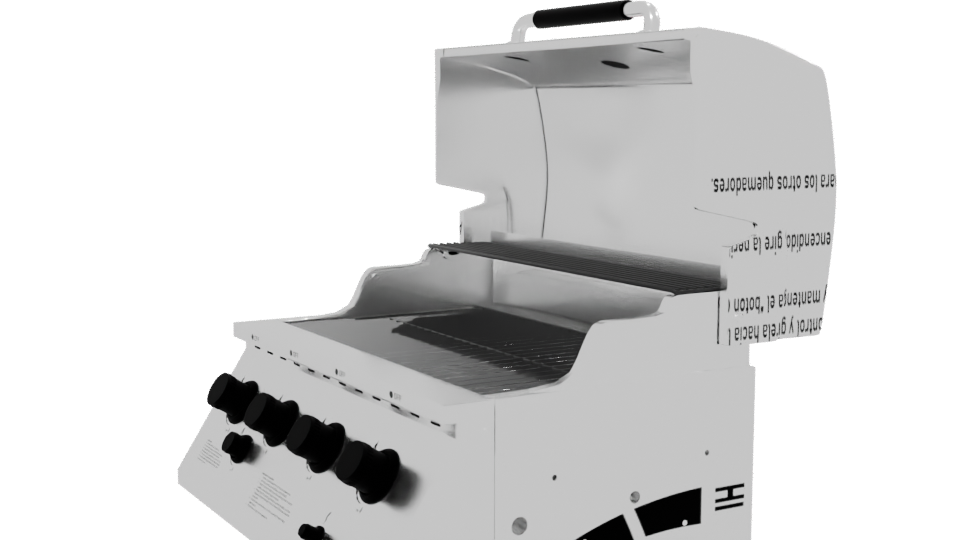 Stylish Outdoor Gas Grill 3D - Professional 3D Model Render 13