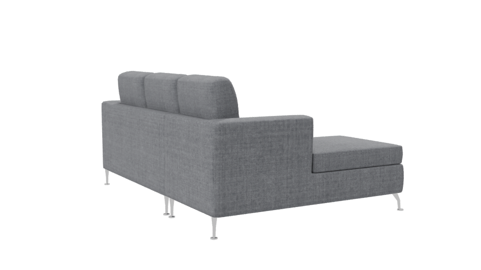 Contemporary Fabric Sectional Sofa 3D Model - Professional 3D Model Render 7
