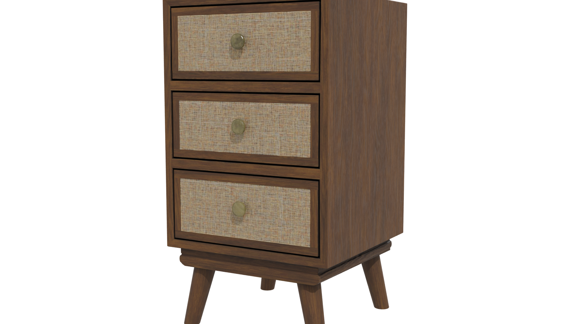 Stylish Wooden Storage Cabinet 3D - Professional 3D Model Render 12