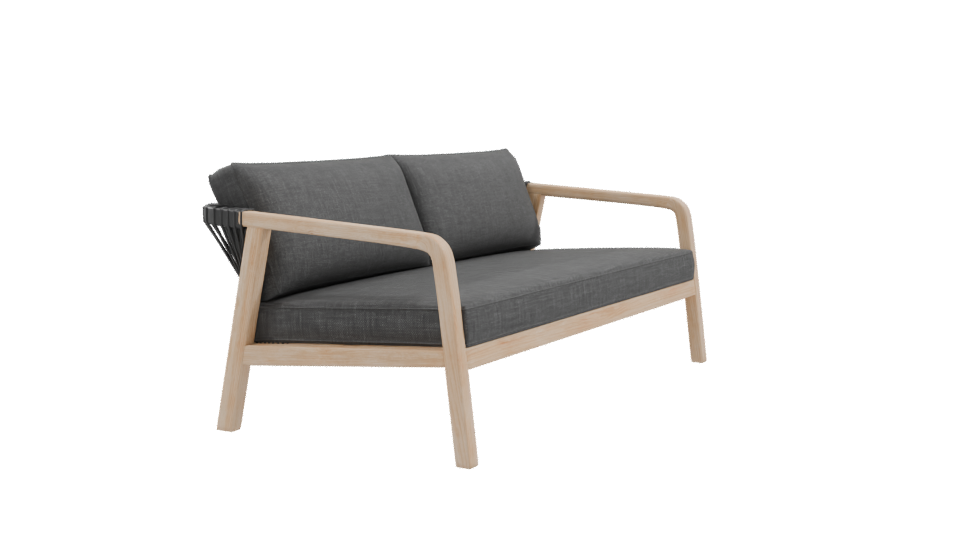 Stylish Modern Fabric Sofa 3D Model - Professional 3D Model Render 9