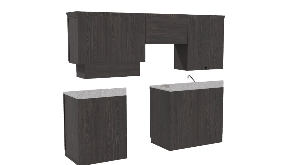 Cocina Integral Asturias Chocolate 3D - Professional 3D Model Render 4