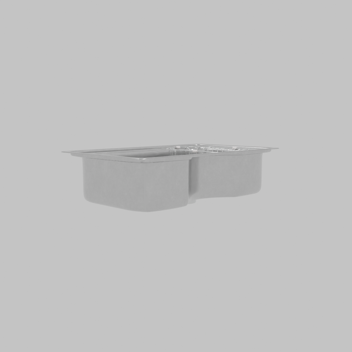 Stainless Steel Kitchen Sink Model - Professional 3D Model Render 5