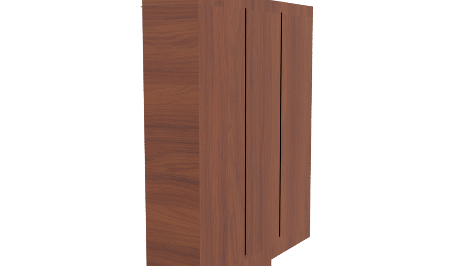 Stylish Wooden Storage Cabinet 3D - Professional 3D Model Render 3