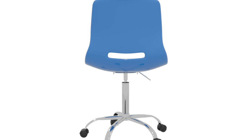 Modern Blue Office Chair 3D - Professional 3D Model Render 5