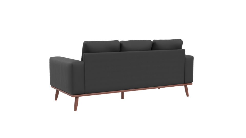 Stylish Black Sofa 3D Model - Professional 3D Model Render 4