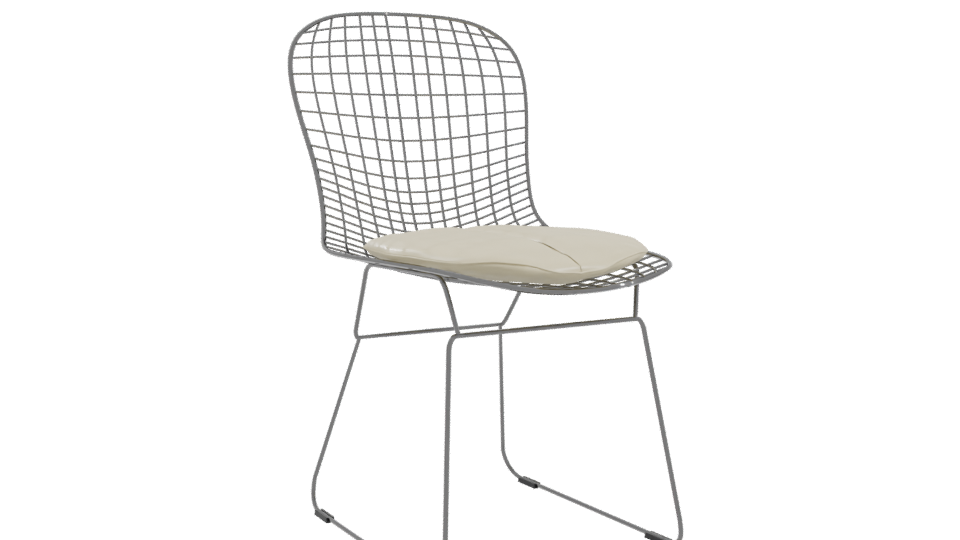 Stylish Wireframe Chair 3D Model - Professional 3D Model Render 10