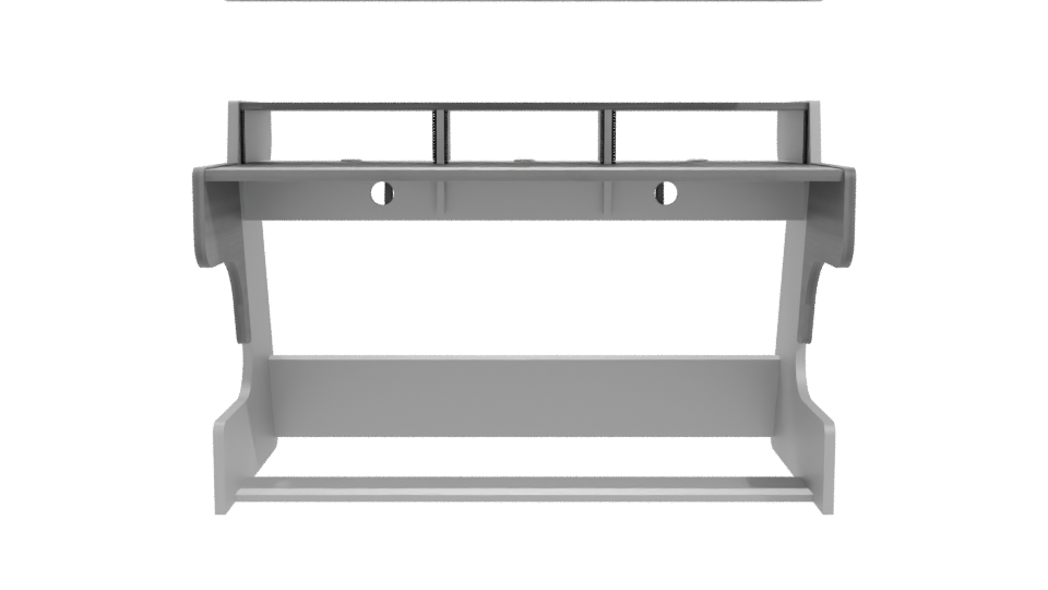 Minimalist Office Desk Model - Professional 3D Model Render 11