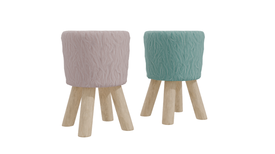 Stylized Colorful Stool 3D Model - Professional 3D Model Render 10
