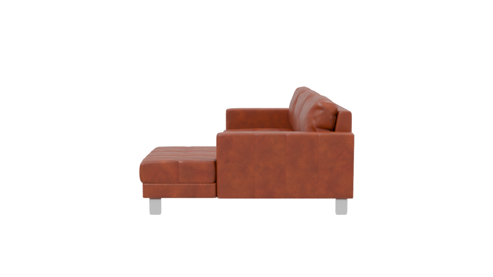 Stylish Leather Sectional Sofa 3D - Professional 3D Model Render 2