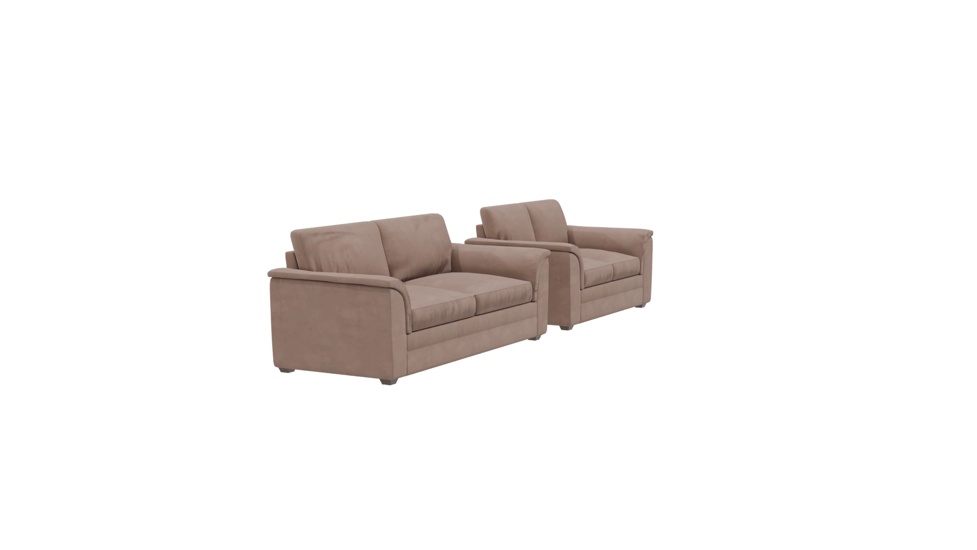Stylish Leather Sofa Set 3D - Professional 3D Model Render 21