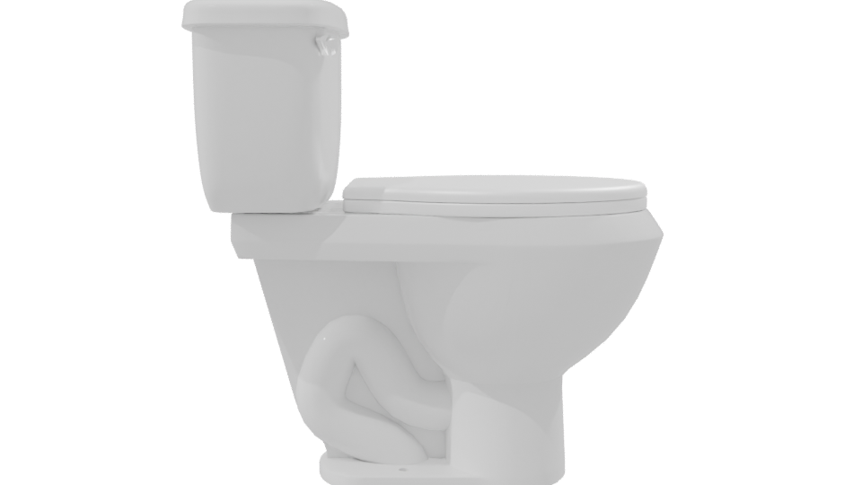 Stylish Bathroom Toilet Model - Professional 3D Model Render 8