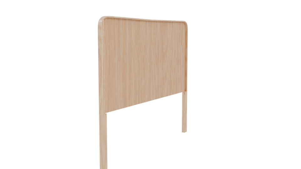 Modern Wooden Headboard 3D - Professional 3D Model Render 3