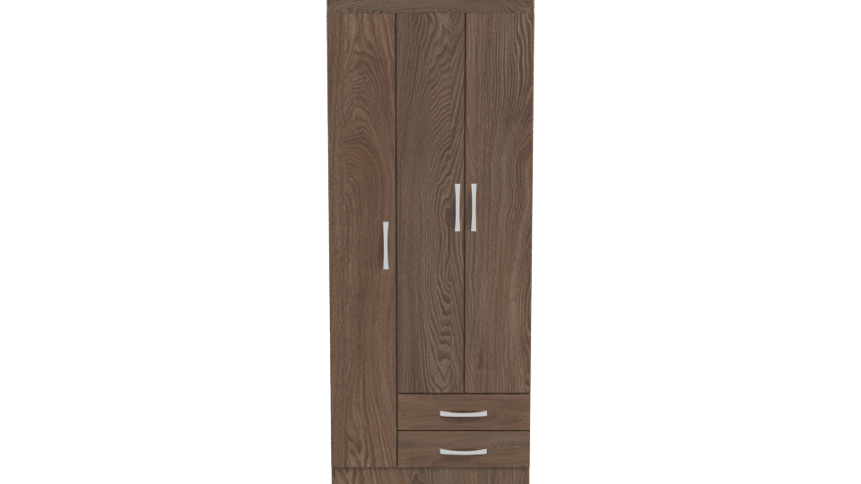 Stylish Wooden Wardrobe Model - Professional 3D Model Render 11