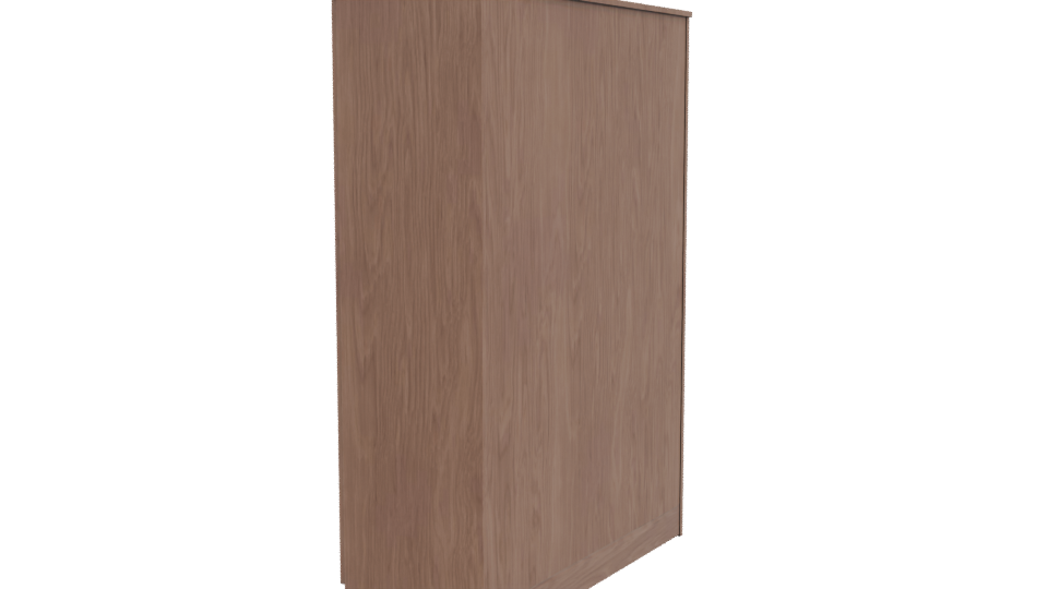 Stylish Wooden Storage Cabinet 3D - Professional 3D Model Render 3