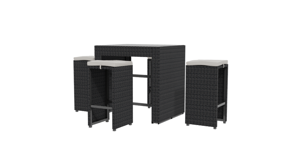 Stylish Bar Table Set 3D - Professional 3D Model Render 12