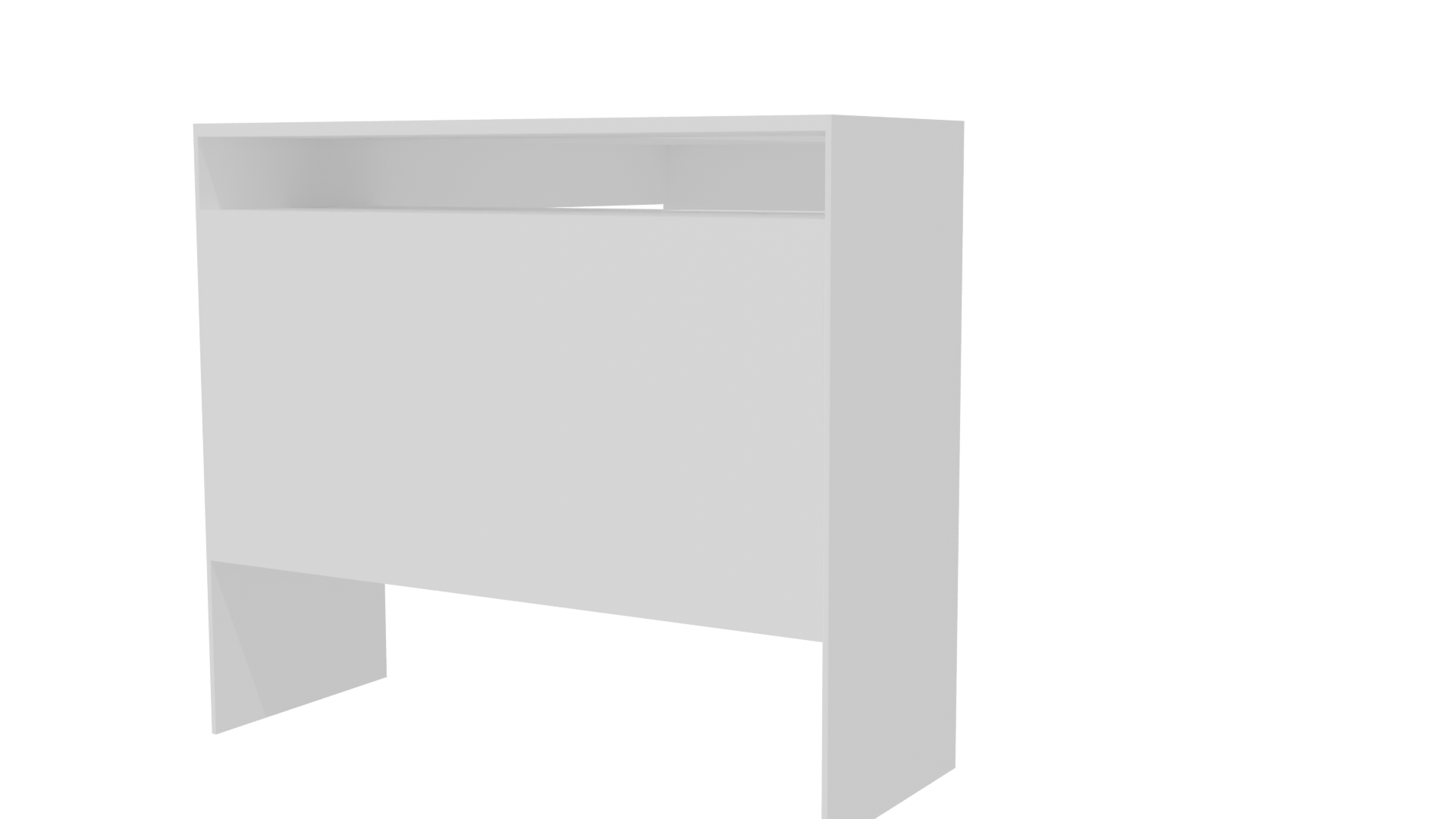 Milan Corner Desk White 3D Model - Professional 3D Model Render 6