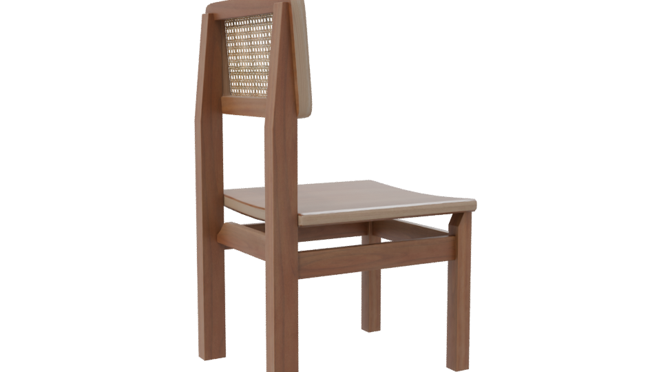 Stylish Wooden Dining Chair 3D - Professional 3D Model Render 7