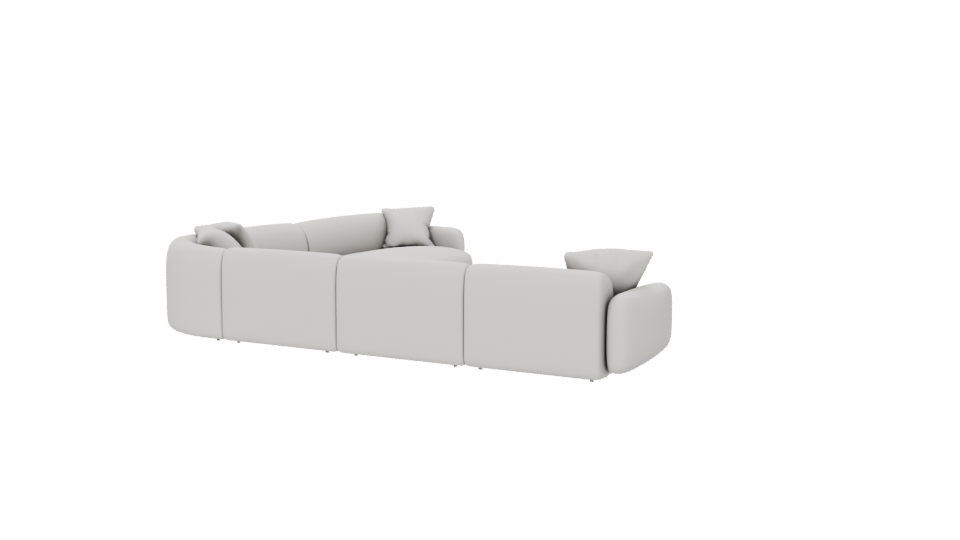 Modern Sectional Sofa 3D Model - Professional 3D Model Render 6