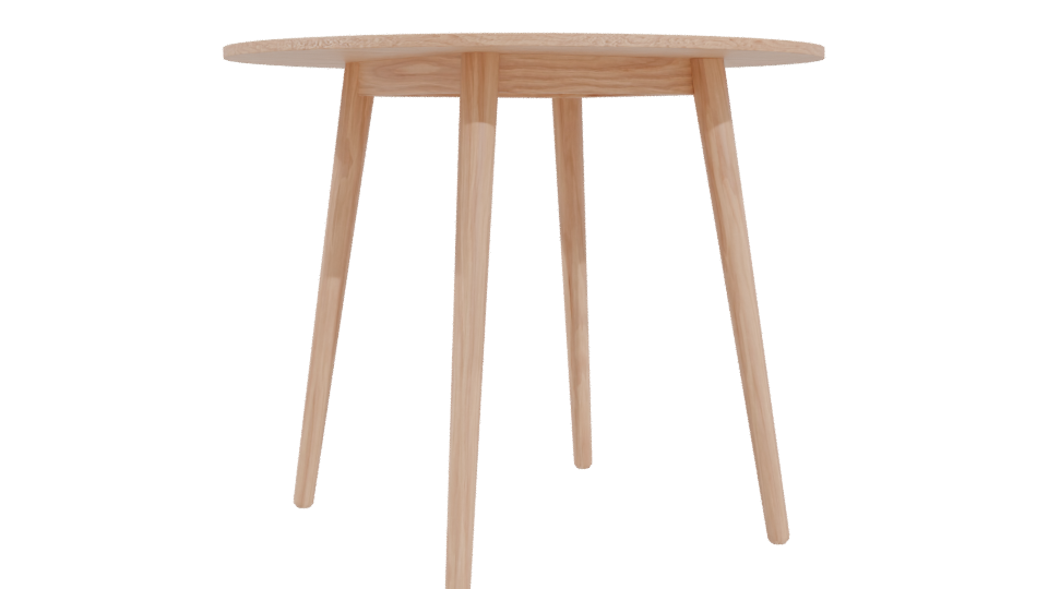 Stylish Wooden Dining Table 3D - Professional 3D Model Render 4