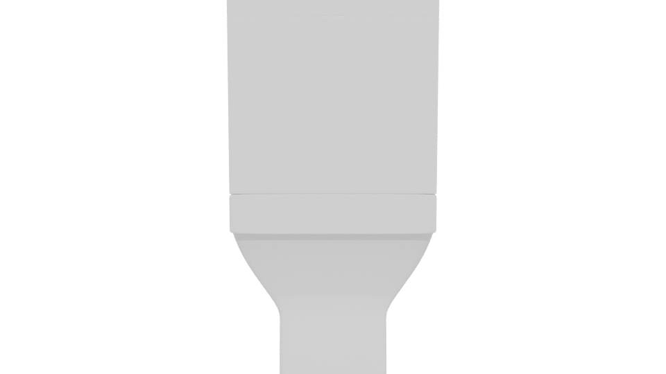 Minimalist White Toilet Model - Professional 3D Model Render 5