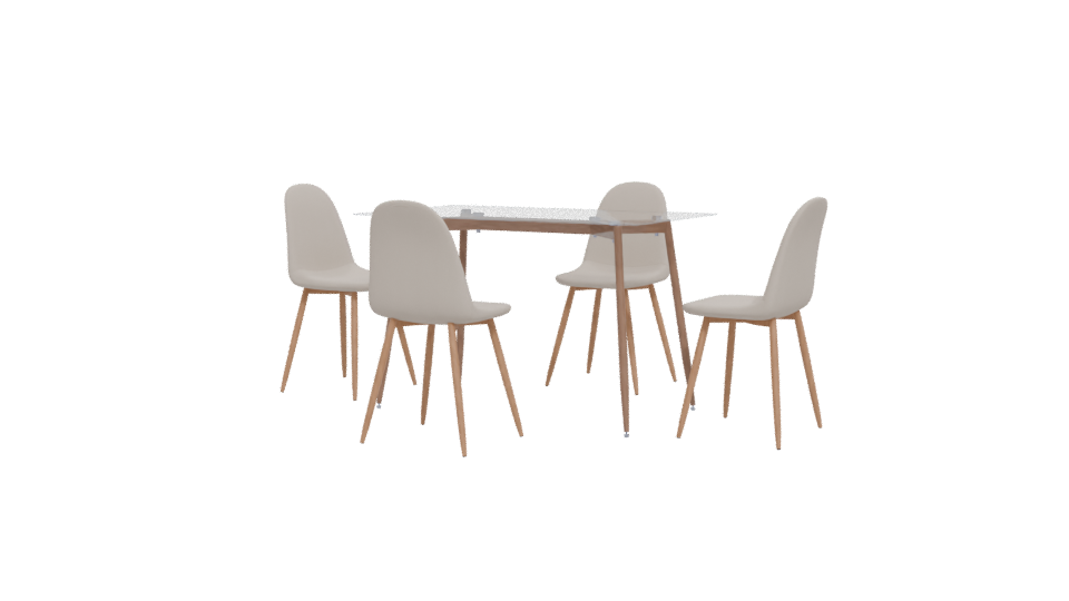 Stylish Dining Table Set 3D - Professional 3D Model Render 12