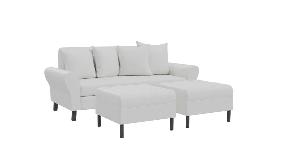 Stylish Modern Sofa 3D Model - Professional 3D Model Render 10