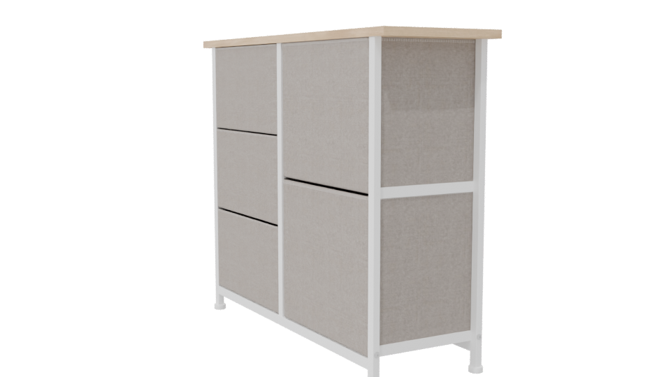 Contemporary Fabric Storage Cabinet 3D Model - Professional 3D Model Render 7