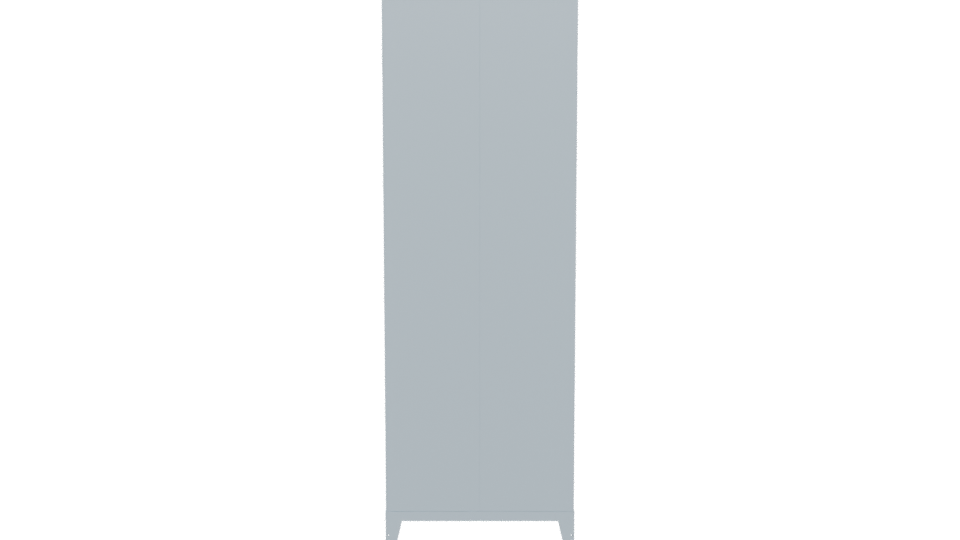 Industrial Six-Compartment Steel Locker 3D Model - Professional 3D Model Render 5