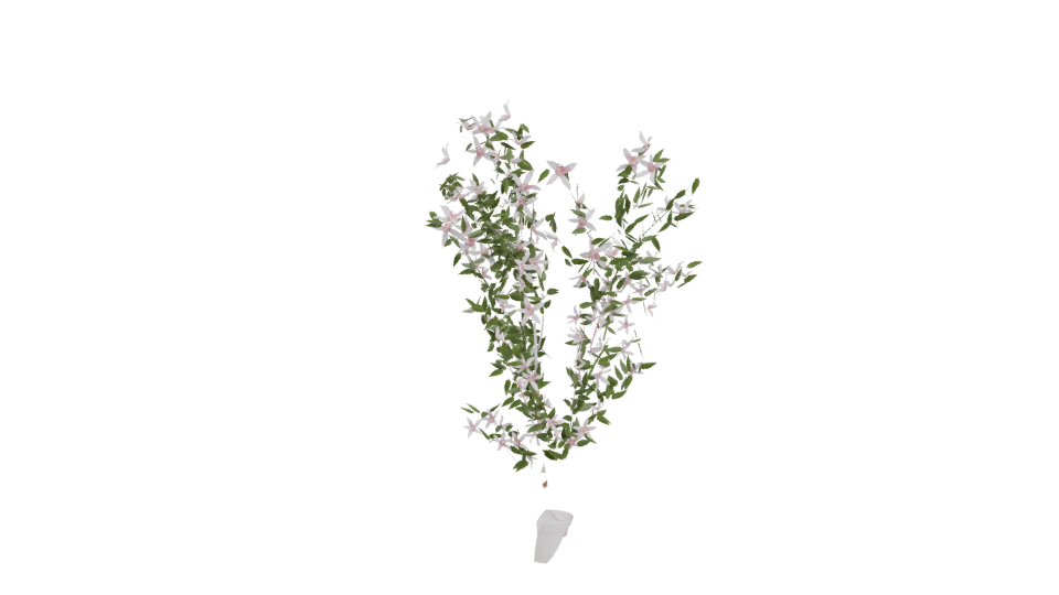 Realistic Flowering Plant 3D Model - Professional 3D Model Render 4