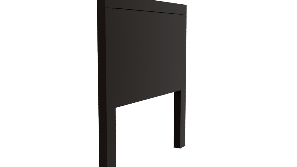 Elegant Modern Bed Headboard 3D - Professional 3D Model Render 3