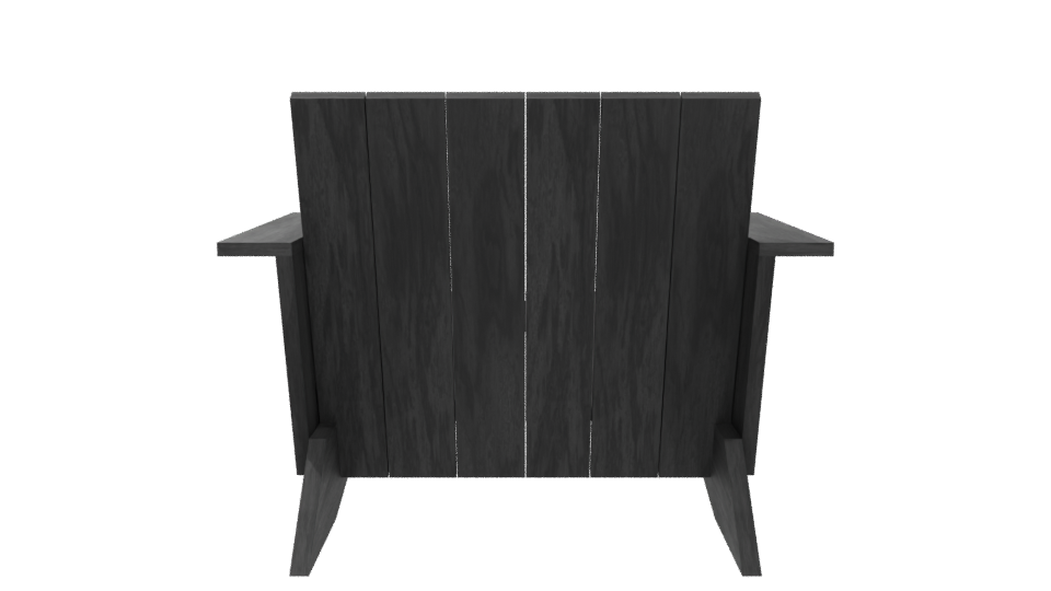 Stylish Wooden Lounge Chair Model - Professional 3D Model Render 5